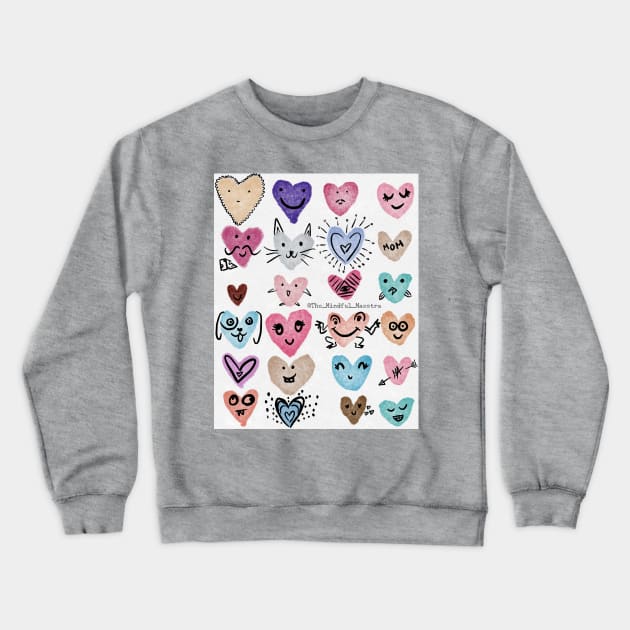 Bunch of Hearts Crewneck Sweatshirt by The Mindful Maestra